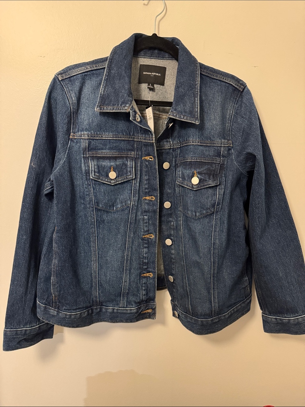Banana Republic Medium Blue Denim Jacket with Button Front
